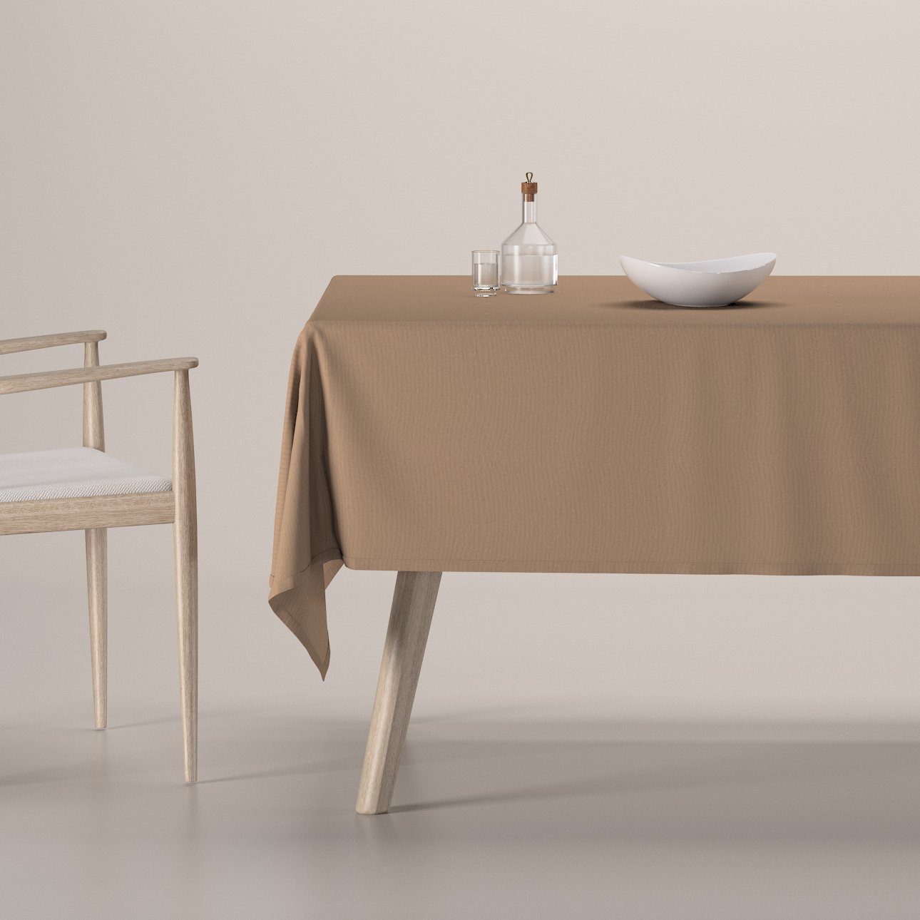 Dekoria Obrus na stôl obdĺžnikový, béžová, Quadro, 136-09
