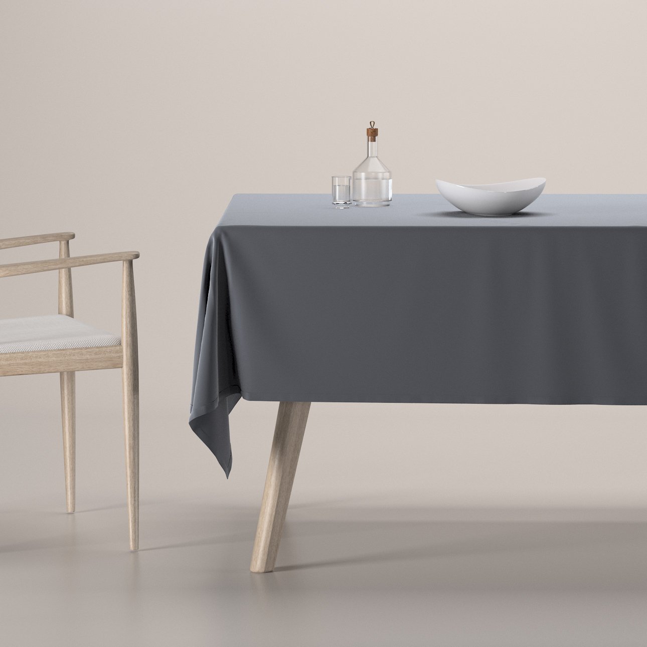 Dekoria Obrus na stôl obdĺžnikový, Mørkegrå, Velvet, 704-12