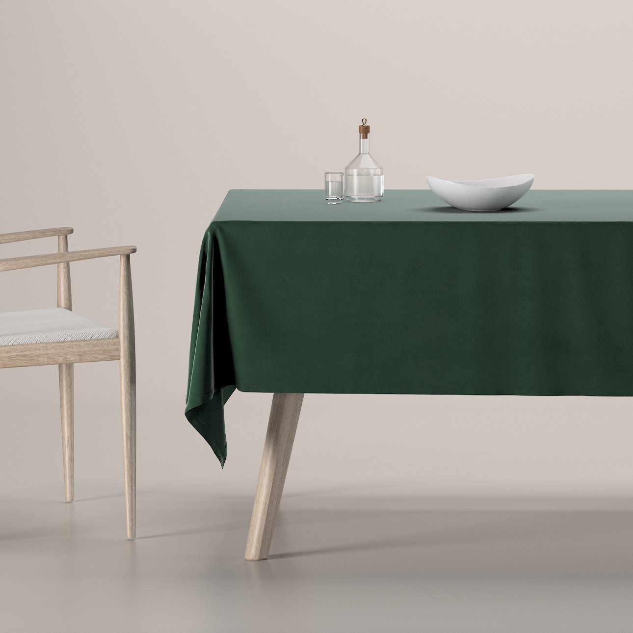 Dekoria Obrus na stôl obdĺžnikový, lesná zelená, Crema, 180-63