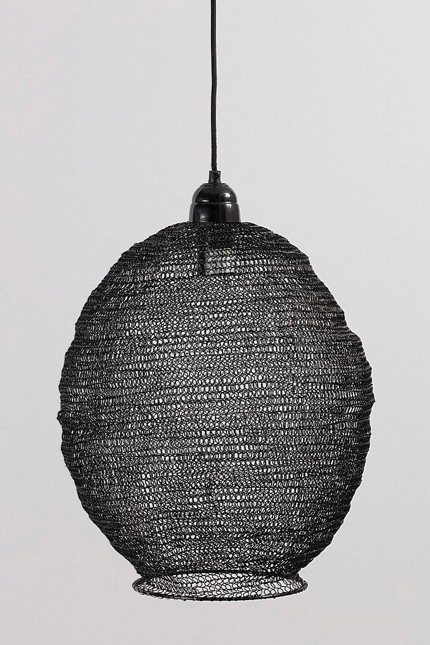 Dekoria Závesná lampa Nina Black 48 cm, 48 cm 