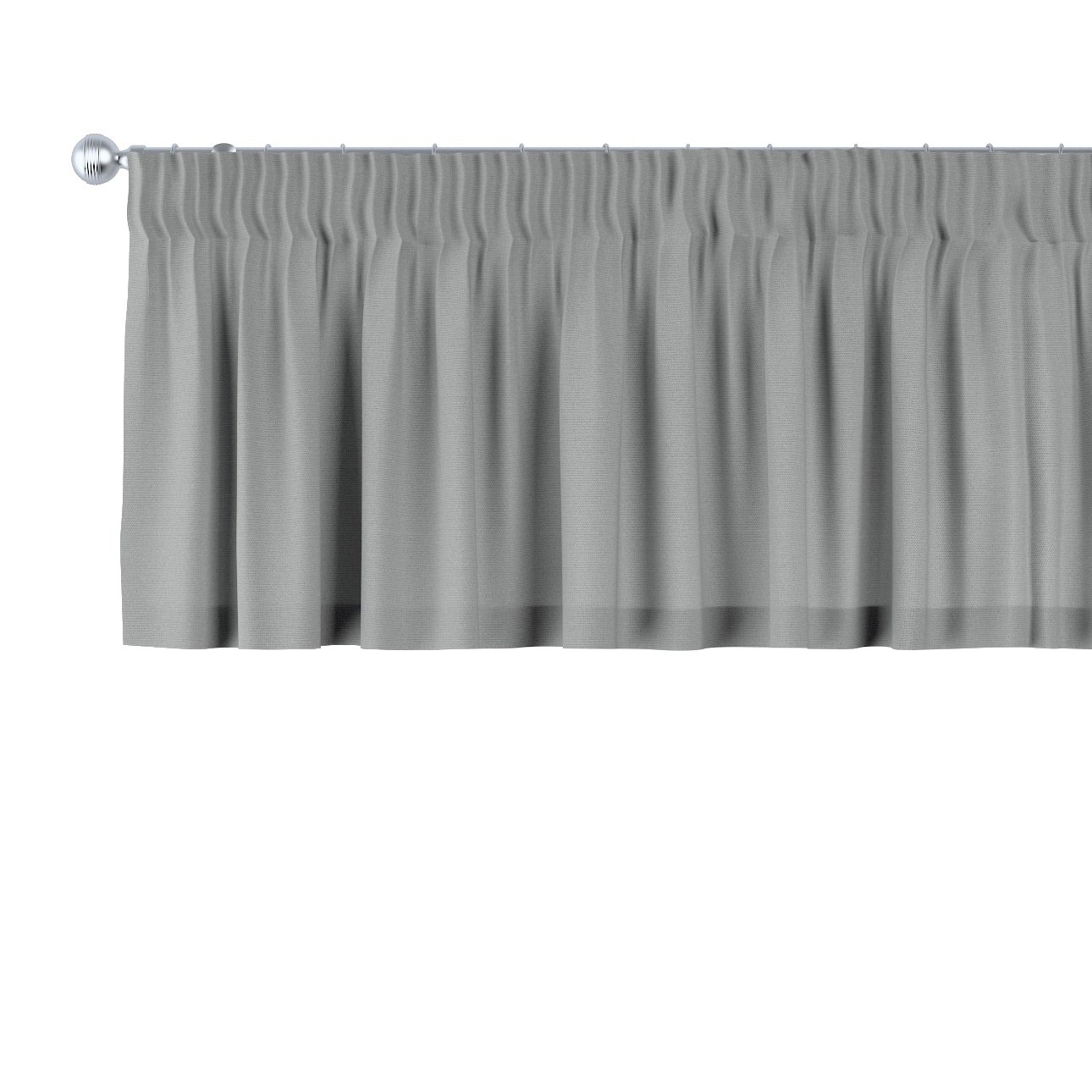 Dekoria Krátky záves na riasiacej páske, sivá, 260 x 40 cm, Loneta, 133-24