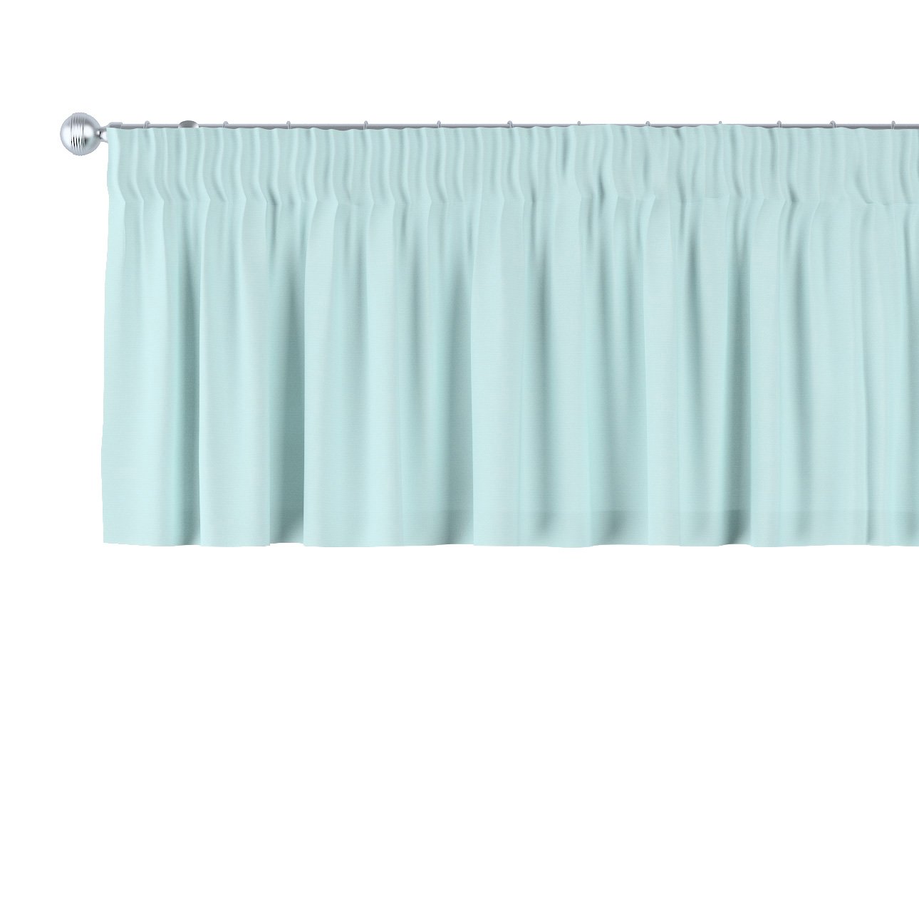 Dekoria Krátky záves na riasiacej páske, pastelovo belasá, 260 x 40 cm, Cotton Panama, 702-10
