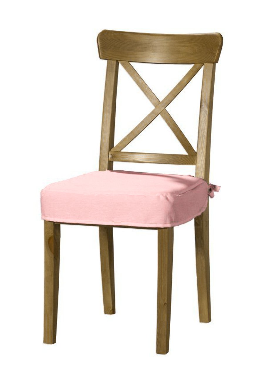 Dekoria Sedák na stoličku Ingolf, púdrovo ružová, návlek na stoličku Inglof, Loneta, 133-39