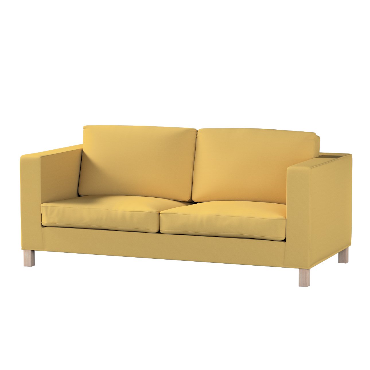 Dekoria Poťah na sedačku Karlanda (rozkladacia,krátky), matná žltá, Poťah na sedačku Karlanda rozkladacia, Cotton Panama, 702-41