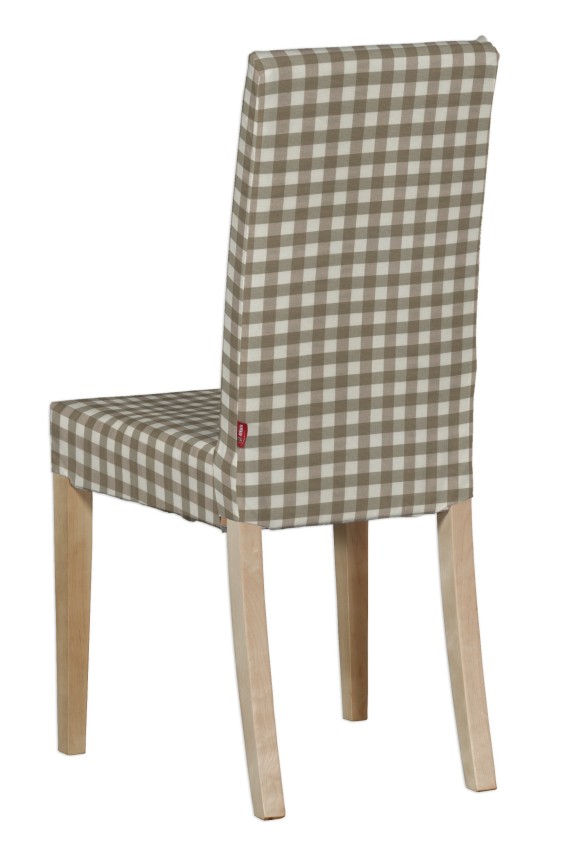 Dekoria Návlek na stoličku Harry (krátky), béžovo-biele káro, návlek na stoličku Harry krátky, Quadro, 136-06