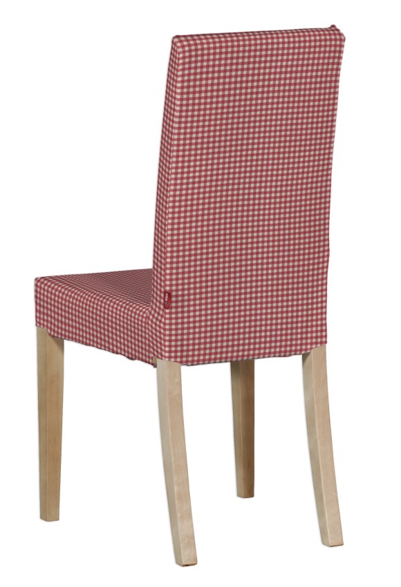 Dekoria Návlek na stoličku Harry (krátky), červeno-biele malé káro, návlek na stoličku Harry krátky, Quadro, 136-15