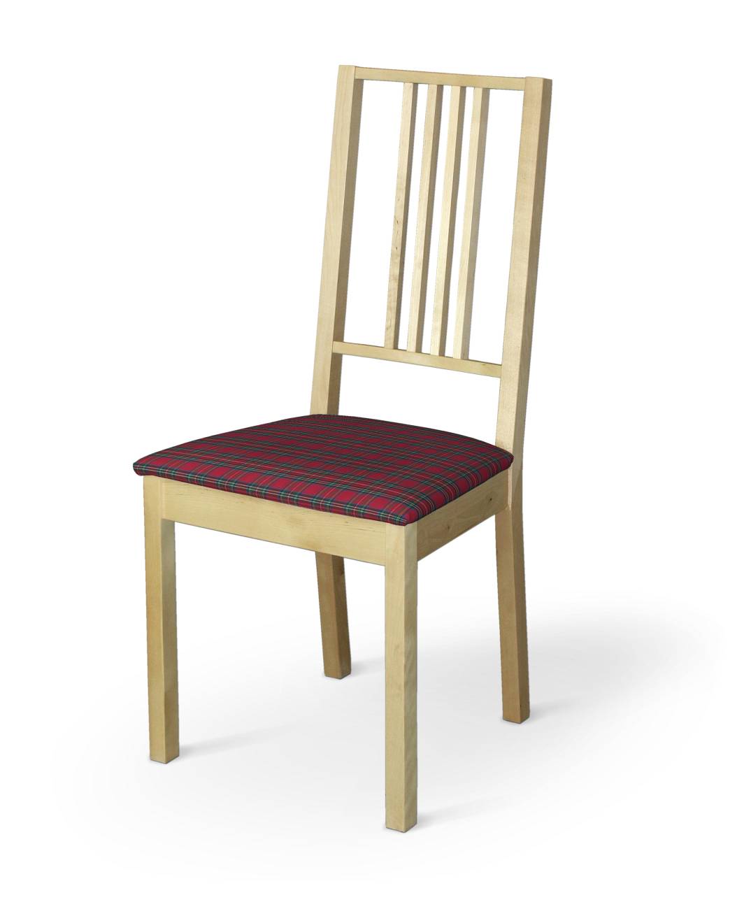 Dekoria Poťah na stoličku Börje, červeno-zelené káro, poťah na stoličku Börje, Quadro, 126-29