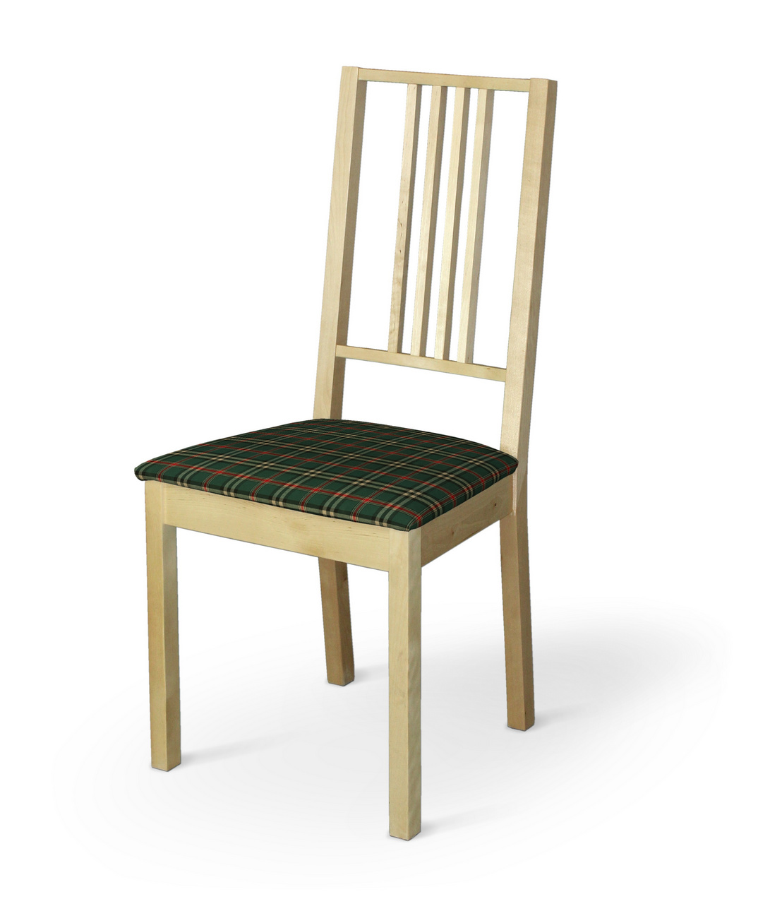 Dekoria Poťah na stoličku Börje, zeleno - červené káro, poťah na stoličku Börje, Quadro, 142-69
