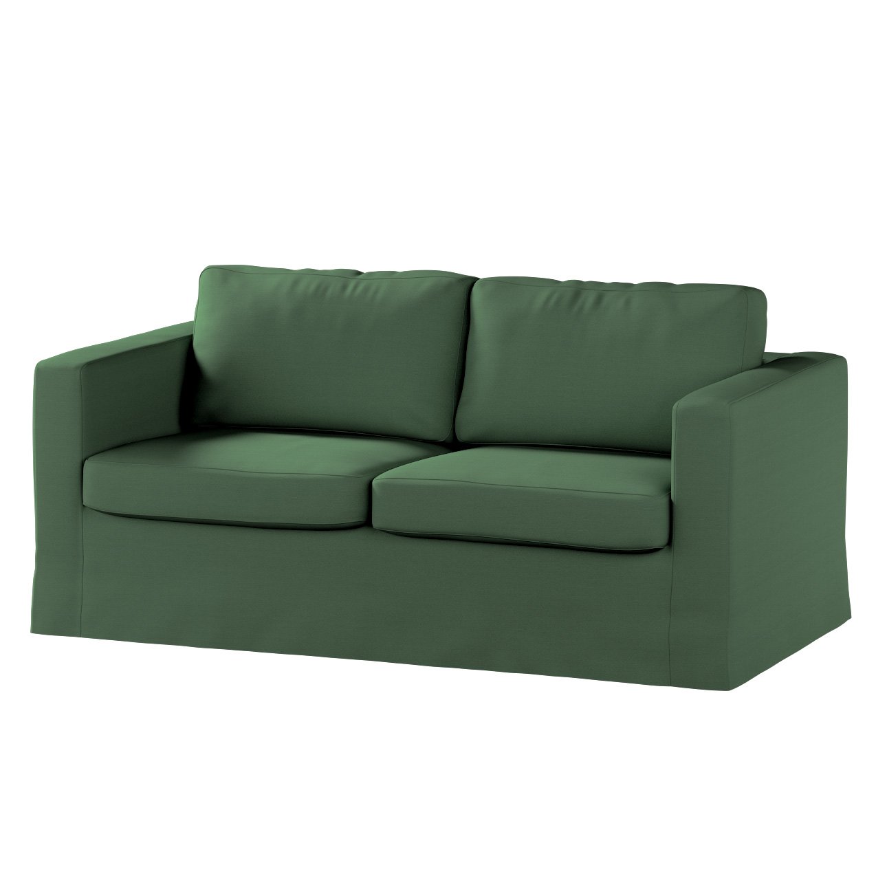 Dekoria Poťah na sedačku Karlstad (nerozkladací, 2-miestny, dlhý), zelená, 165 x 89 x 64 cm, Cotton Panama, 702-06