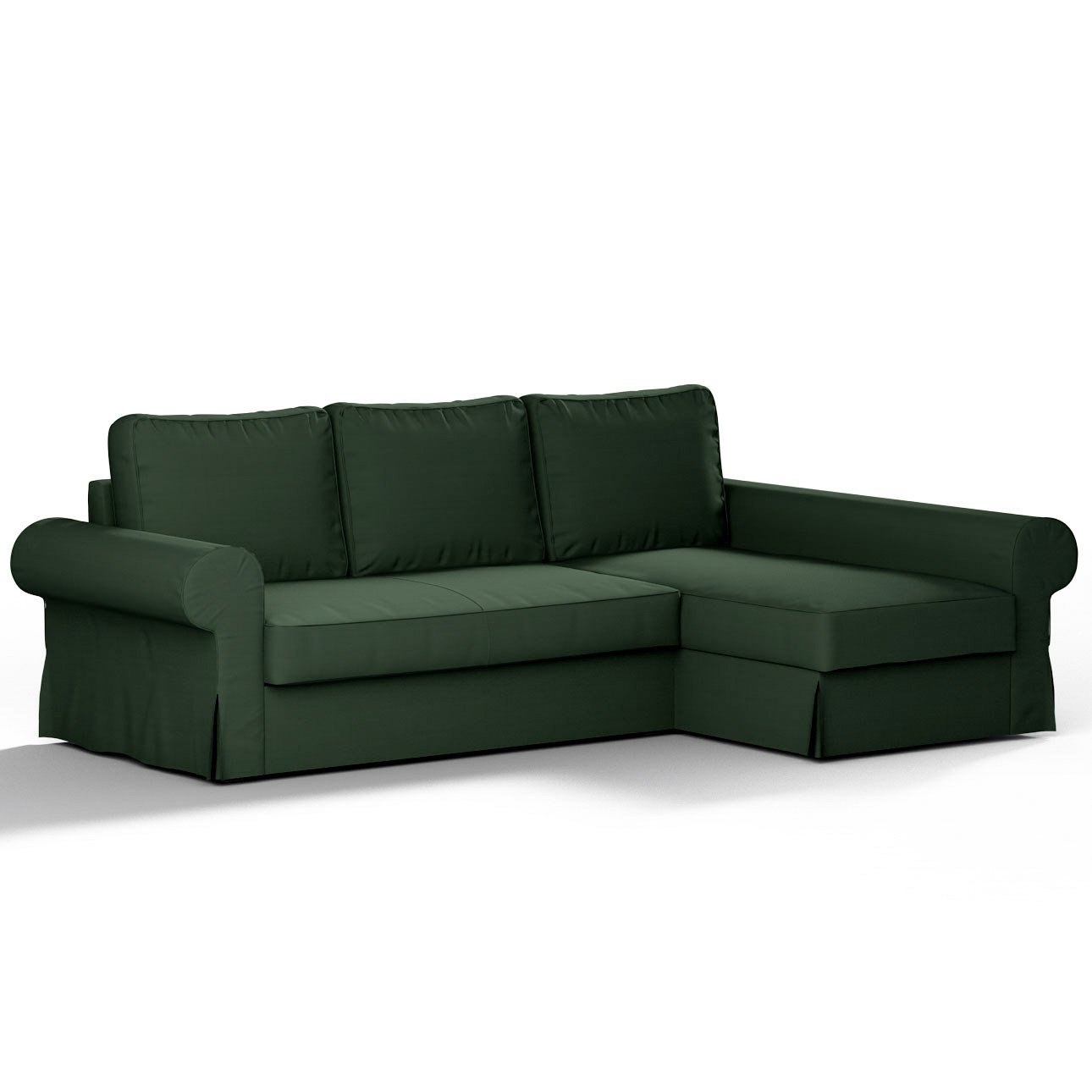 Dekoria Poťah na sedačku Backabro (rozkladacia) s ležadlom, zelená, poťah na sedačku Backabro (rozkladacia) s ležadlom, Cotton Panama, 702-06