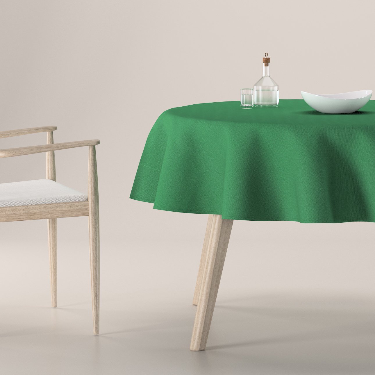 Runde Tischdecke, grün, 133-18 | Tischläufer
