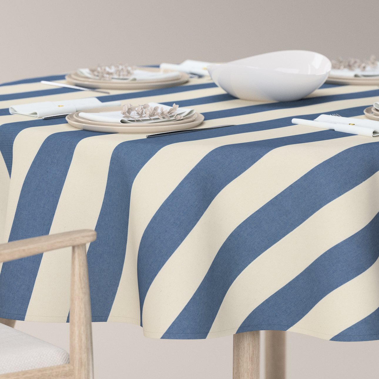 Blue and white clearance table linens