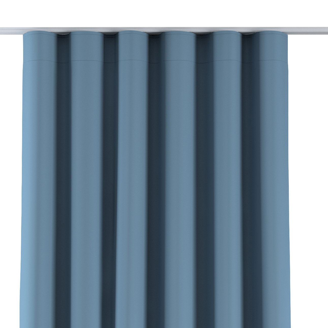 Dekoria Zaves s riasením WAVE, belaso modrá, Blackout - zatemňujúca, 269-08