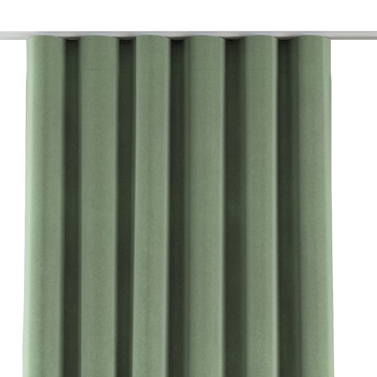 Dekoria Závěs na řasící pásce wave, světle zelená , Crema, 185-83
