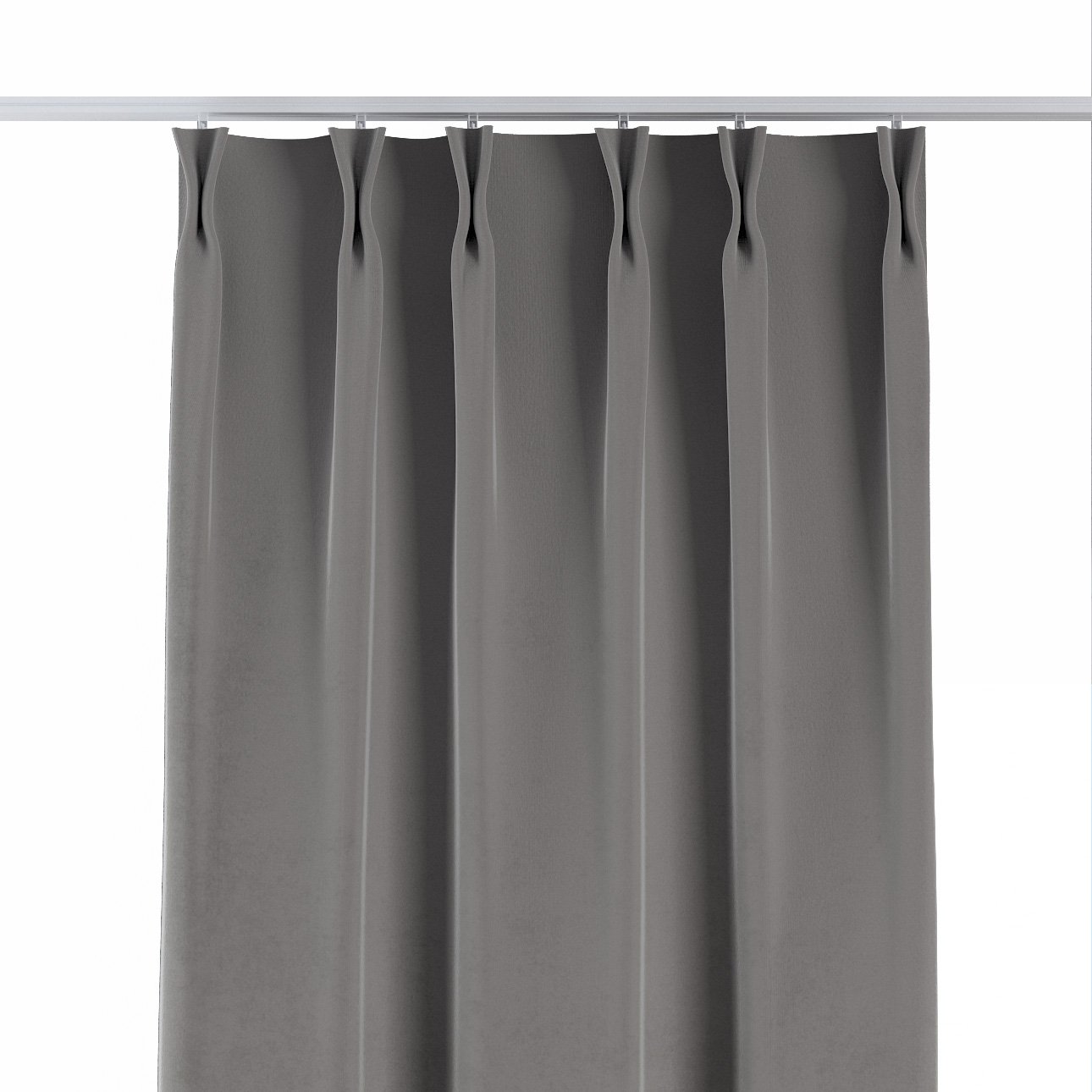 Double pleat deals curtains