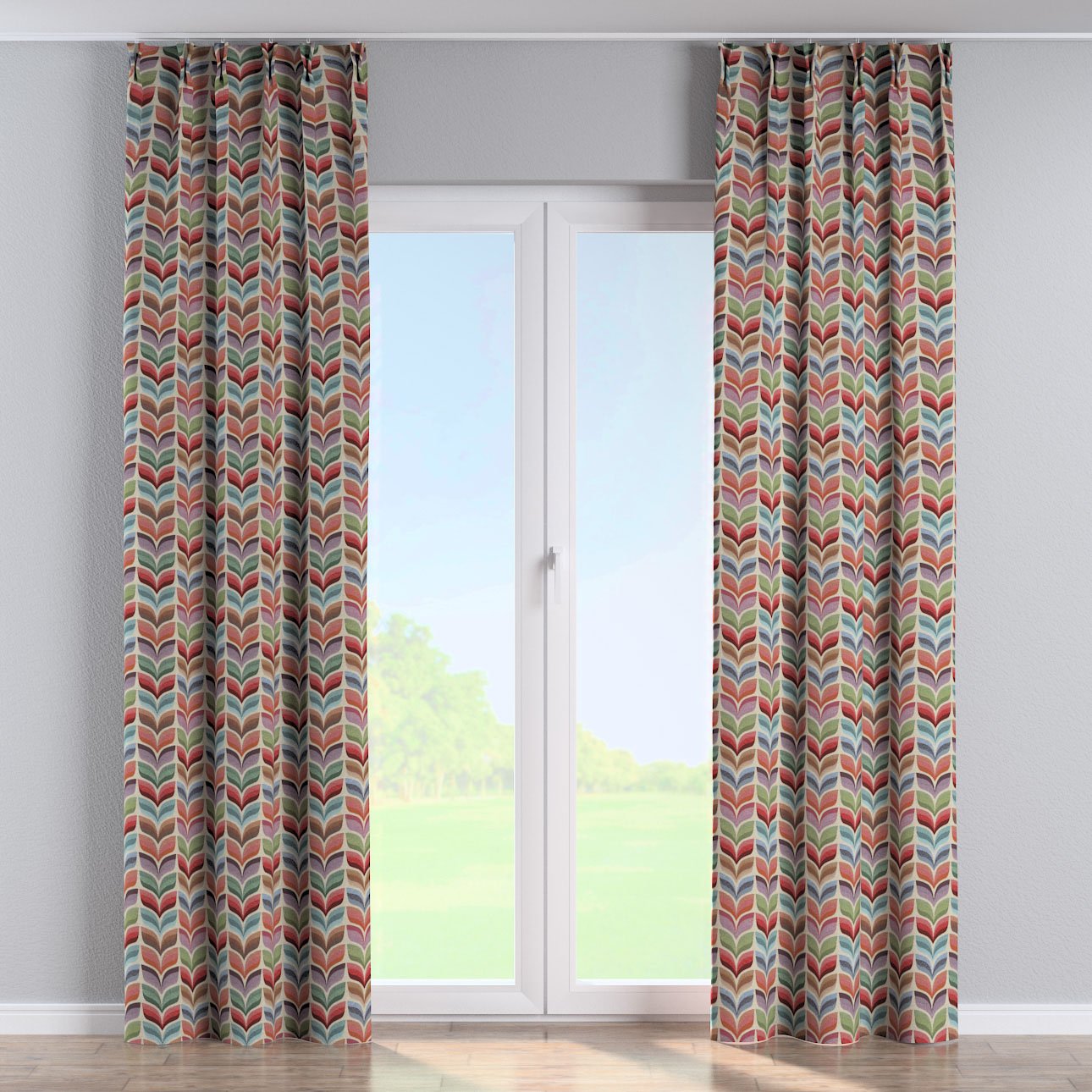 Double pinch deals pleat curtains