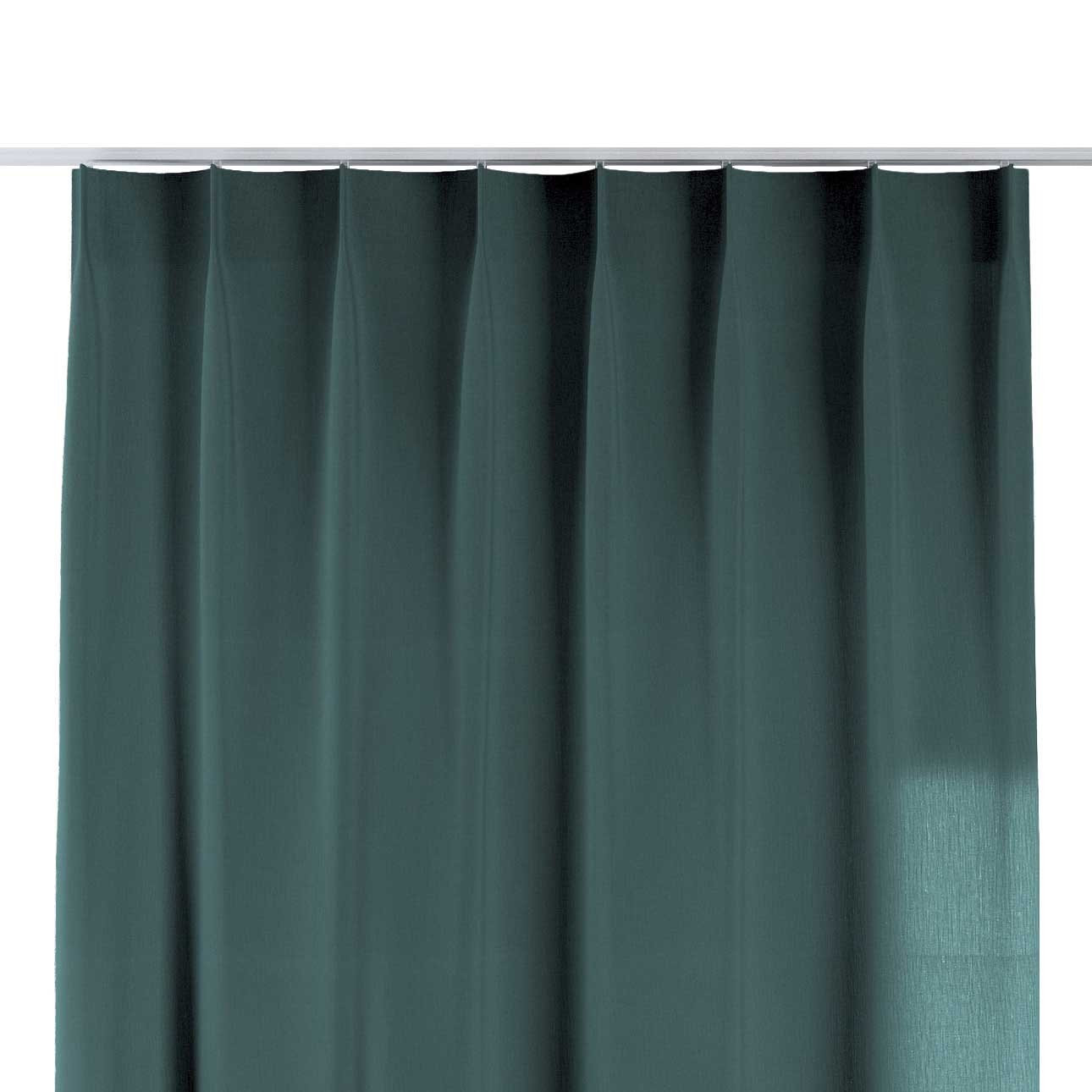 Dekoria Záves so systémom FLEX (jednoduché spony flex), matná smaragdová zelená, Linen, 159-09