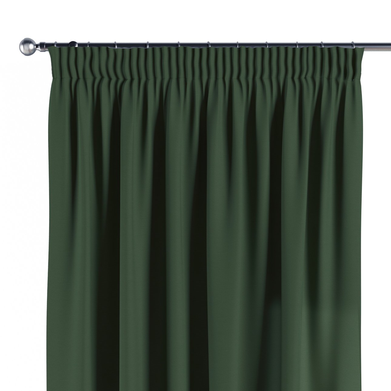 Vorhang mit Kräuselband, waldgrün, 702-06