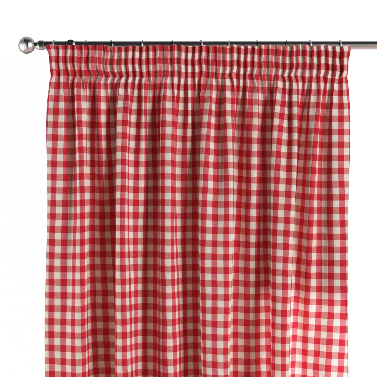 Red gingham curtain clearance fabric