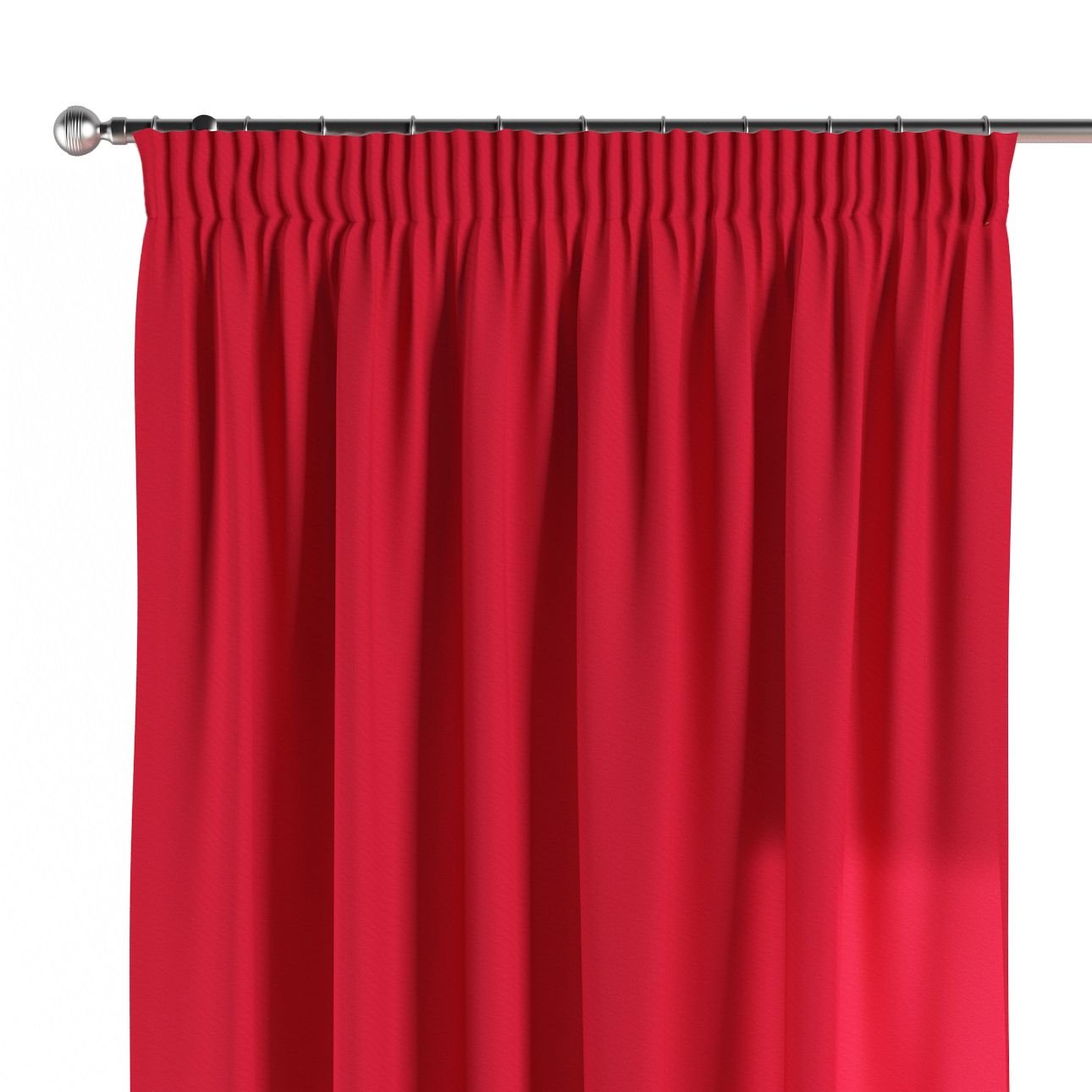 2024 neuester Stil Vorhang mit Kräuselband, rot, 136-19