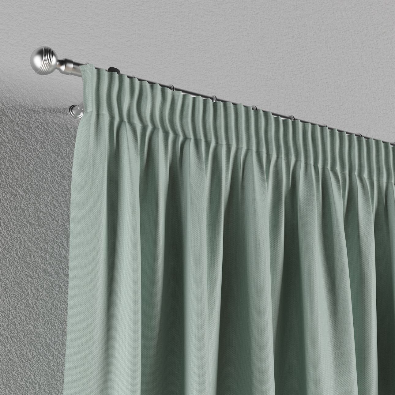 Kräuselband, Vorhang mit mintgrün, 269-61