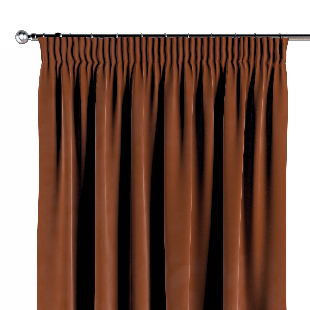 Vorhang mit Kräuselband, braun-karamell, 704-33