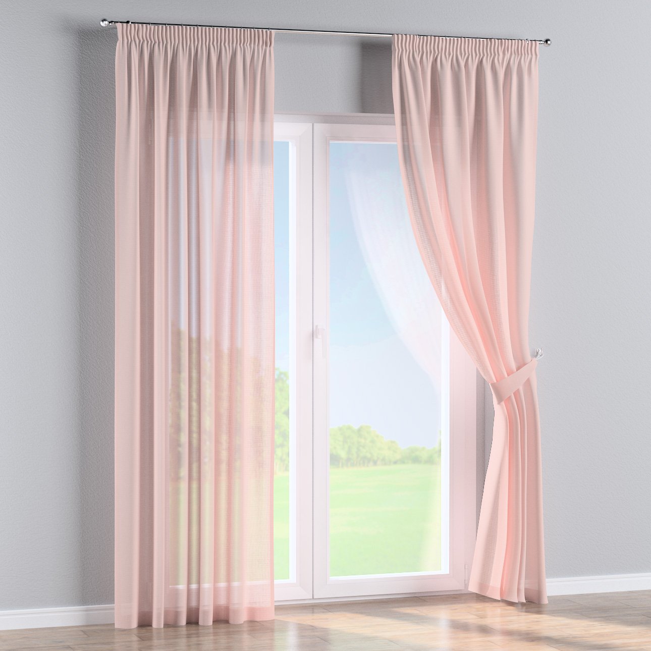 Light deals pink curtains