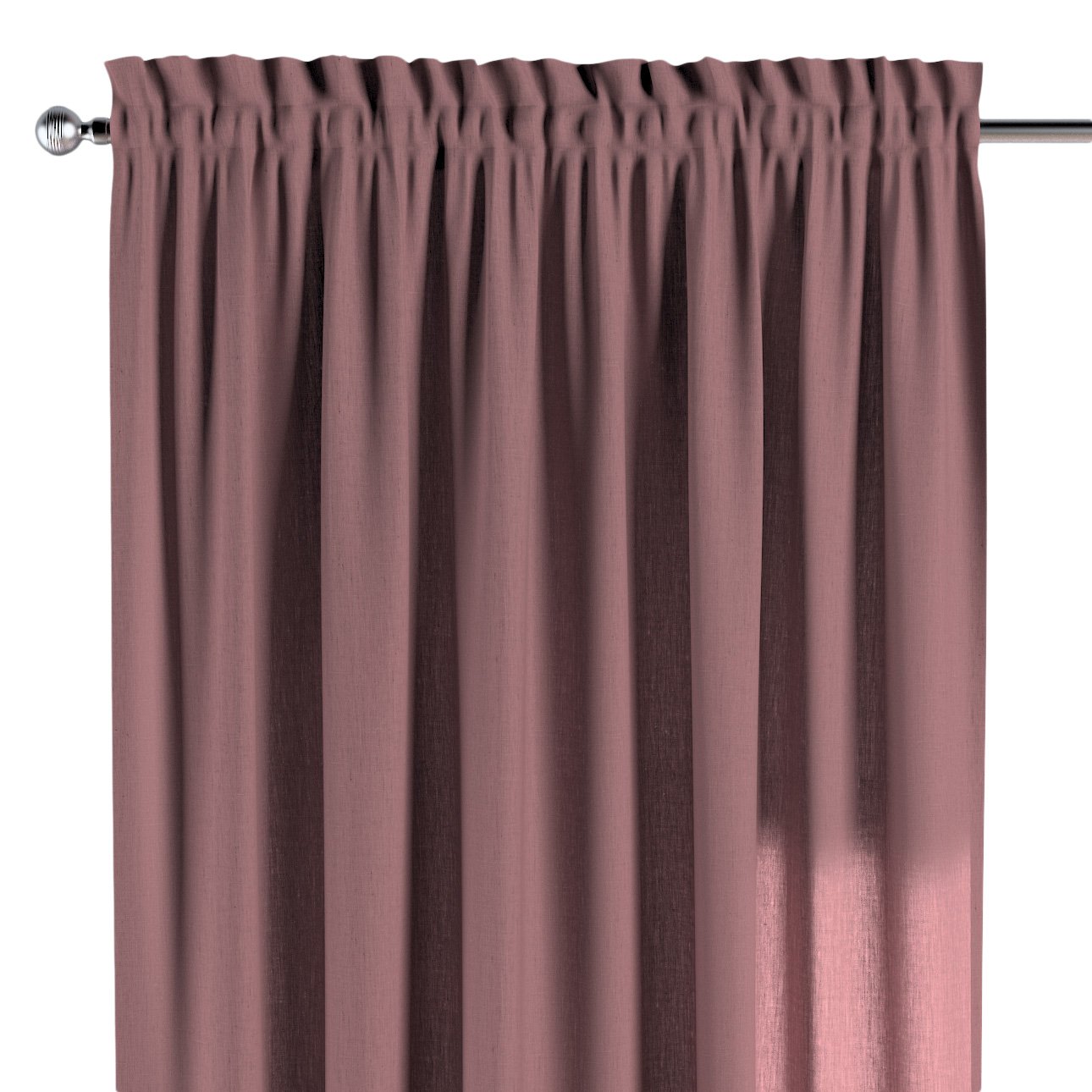 Dekoria Záves s navliekacou riasiacou páskou, ružová matná, Linen, 159-12