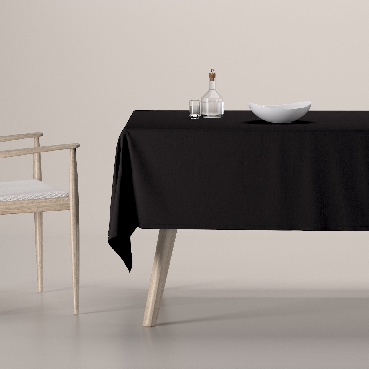 Dekoria Obrus na stôl obdĺžnikový, čierna, Cotton Panama, 702-09
