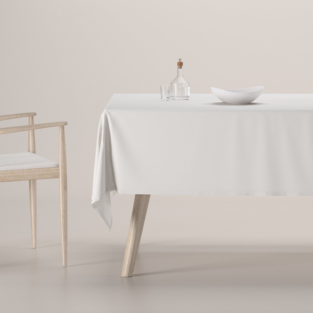 Dekoria Obrus na stôl obdĺžnikový, biela, Linen, 392-04