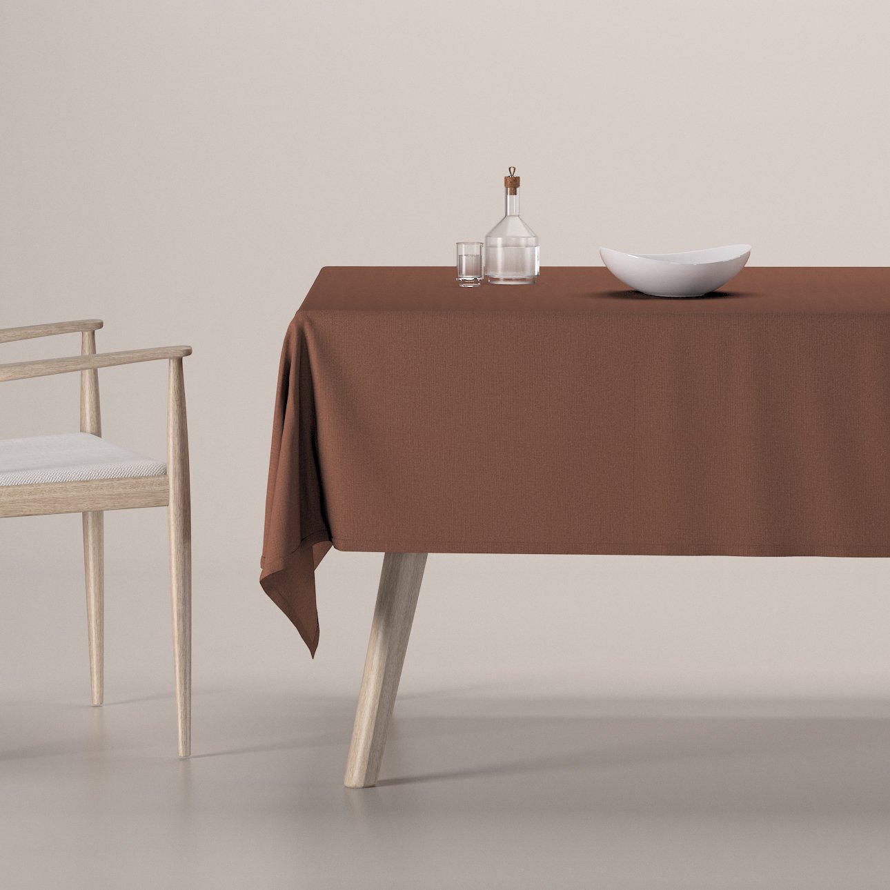 Dekoria Obrus na stôl obdĺžnikový, hnedá, Loneta, 133-09