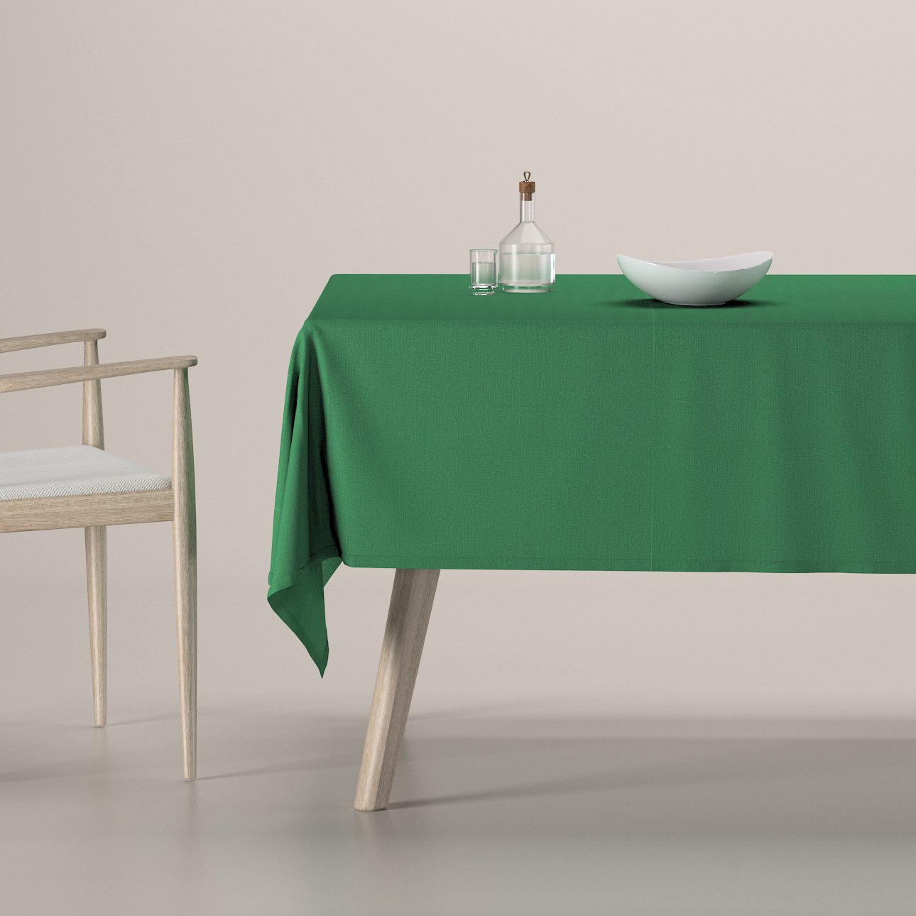 Dekoria Obrus na stôl obdĺžnikový, fľašovo zelená, Loneta, 133-18