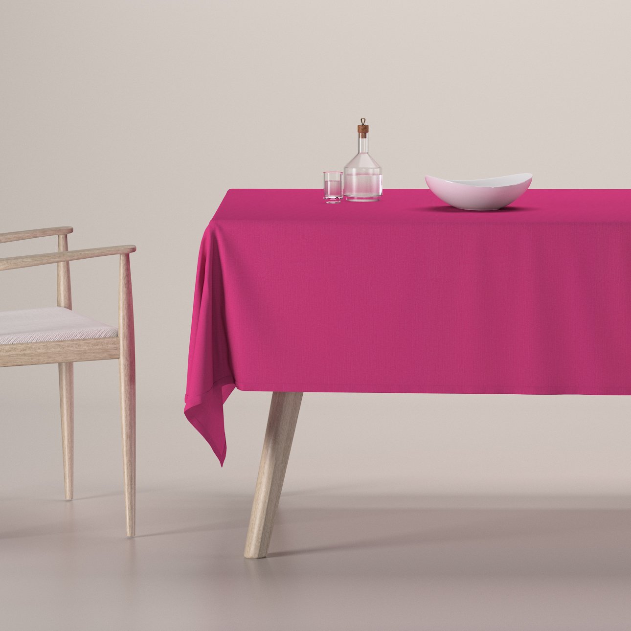 Dekoria Obrus na stôl obdĺžnikový, ružová, Loneta, 133-60