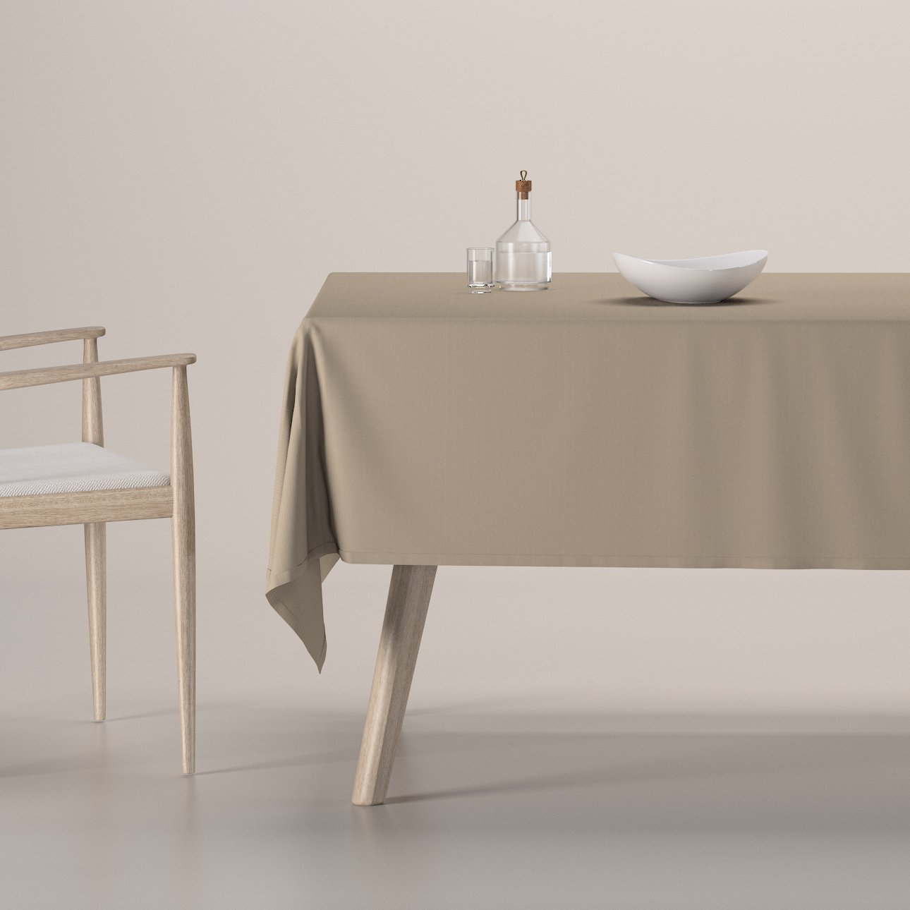 Dekoria Obrus na stôl obdĺžnikový, sivo hnedá, Cotton Panama, 702-28