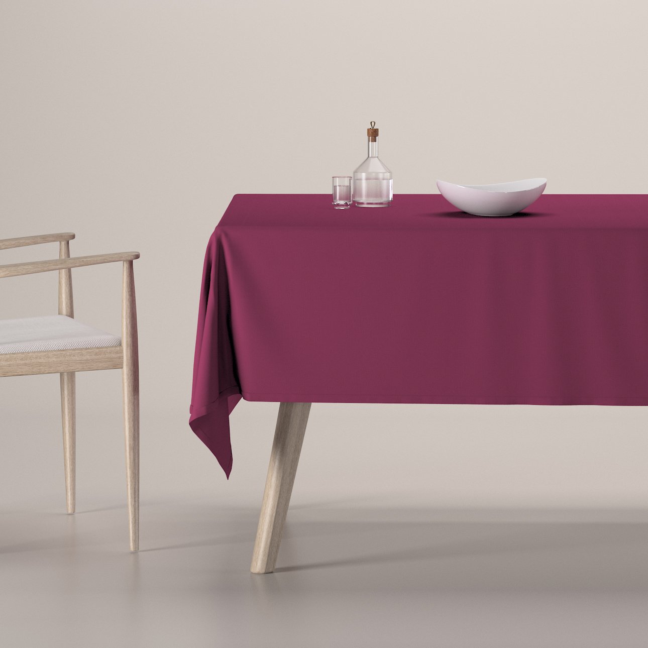 Dekoria Obrus na stôl obdĺžnikový, slivková, Cotton Panama, 702-32