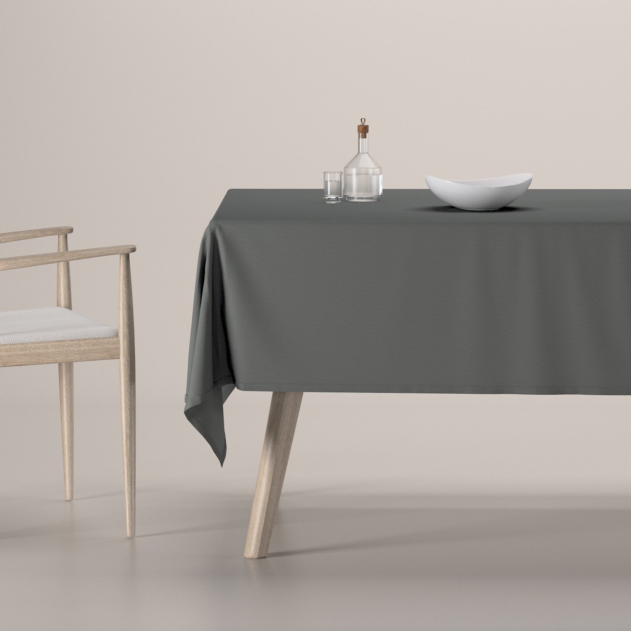 Dekoria Obrus na stôl obdĺžnikový, sivá, Quadro, 136-14
