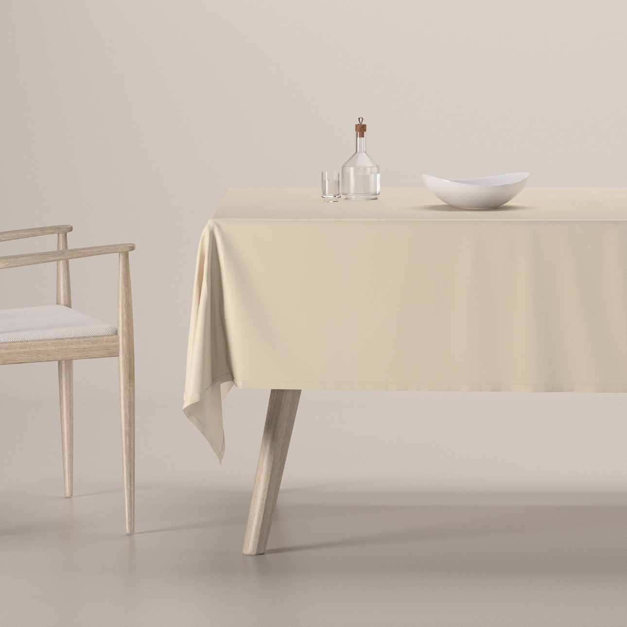 Rectangular tablecloth cream pearl 141 73 Dekoria