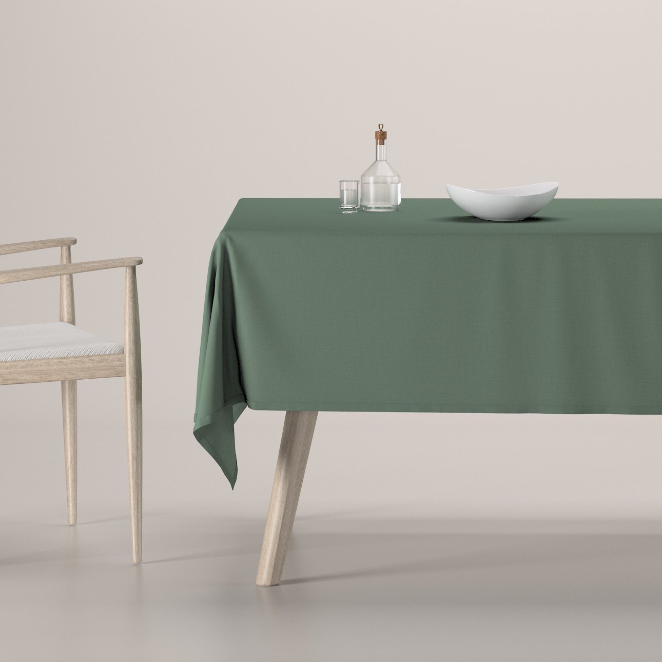 Dekoria Obrus na stôl obdĺžnikový, matná zelená, Linen, 159-08