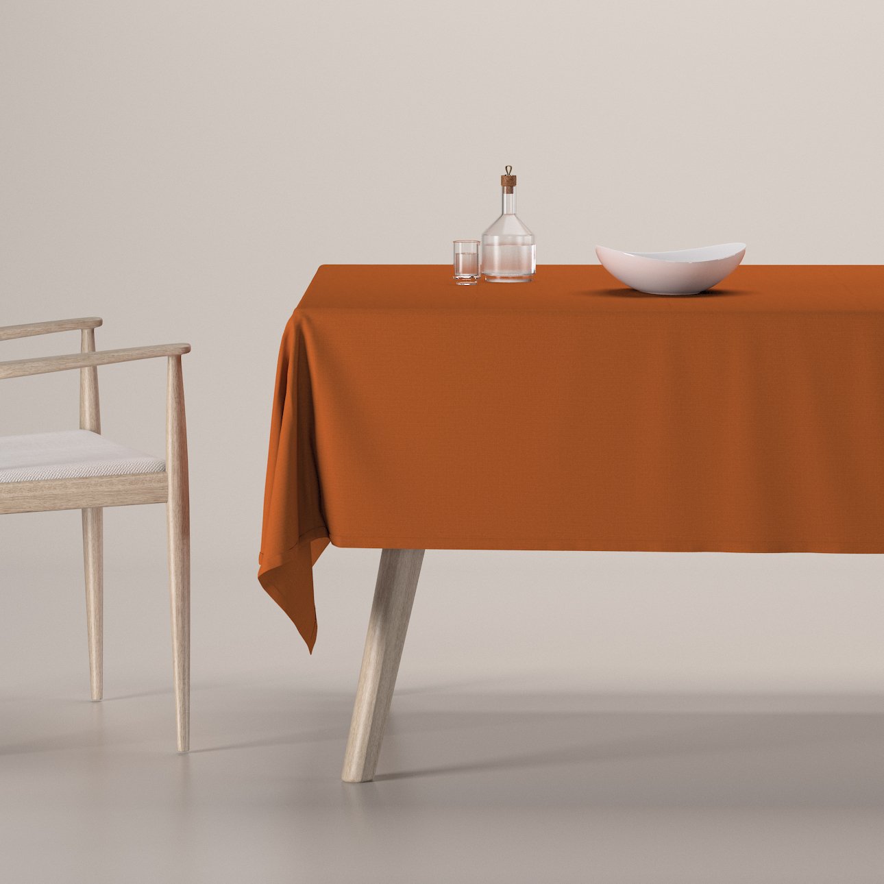 Dekoria Obrus na stôl obdĺžnikový, hrdzavá, Cotton Panama, 702-42