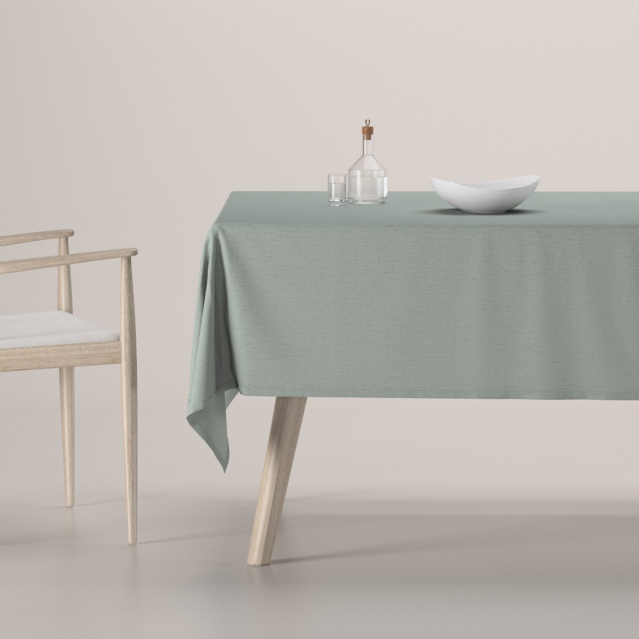 E-shop Dekoria Obrus na stôl obdĺžnikový, svetlo šedá, Linen, 159-10