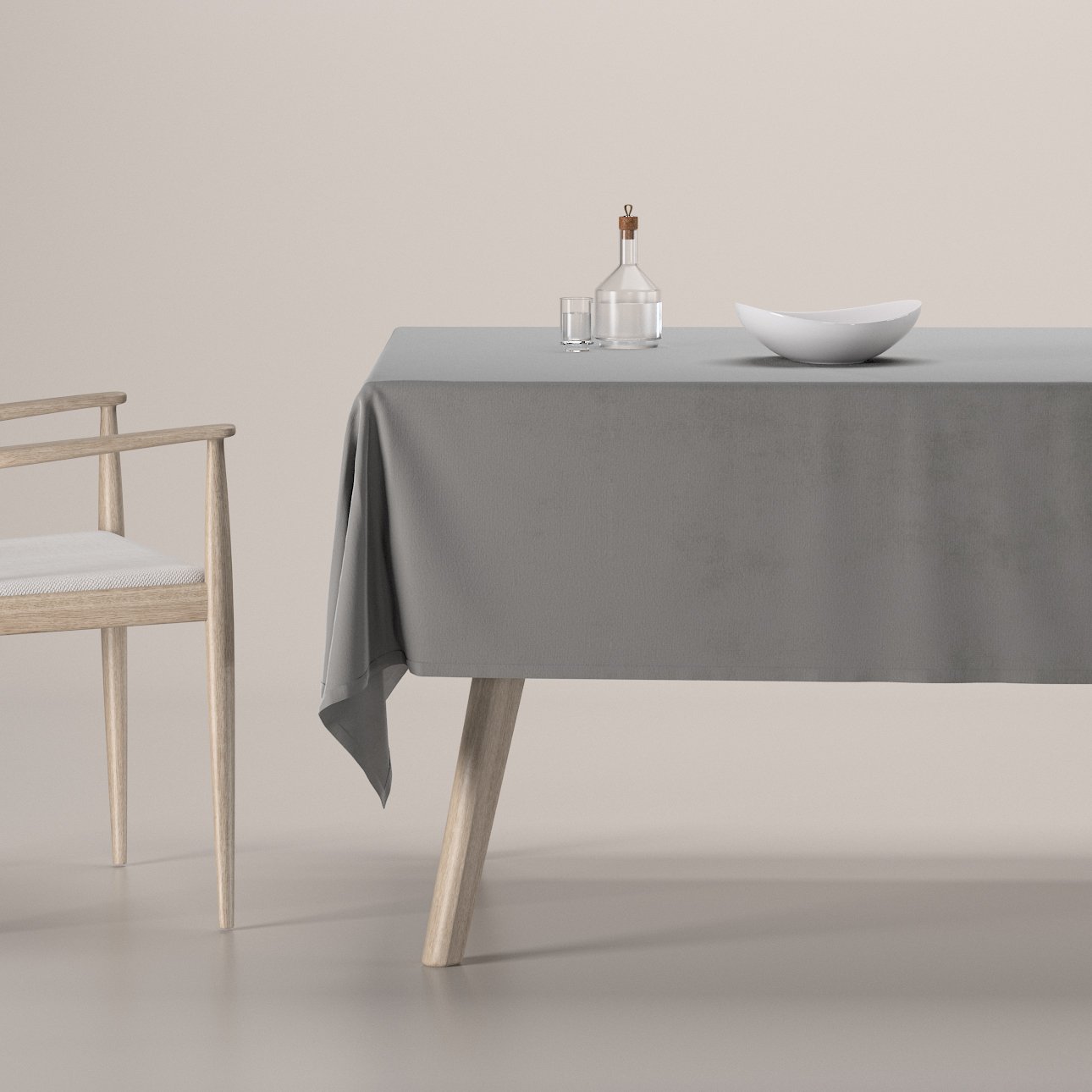 E-shop Dekoria Obrus na stôl obdĺžnikový, béžovo šedá, Crema, 179-10