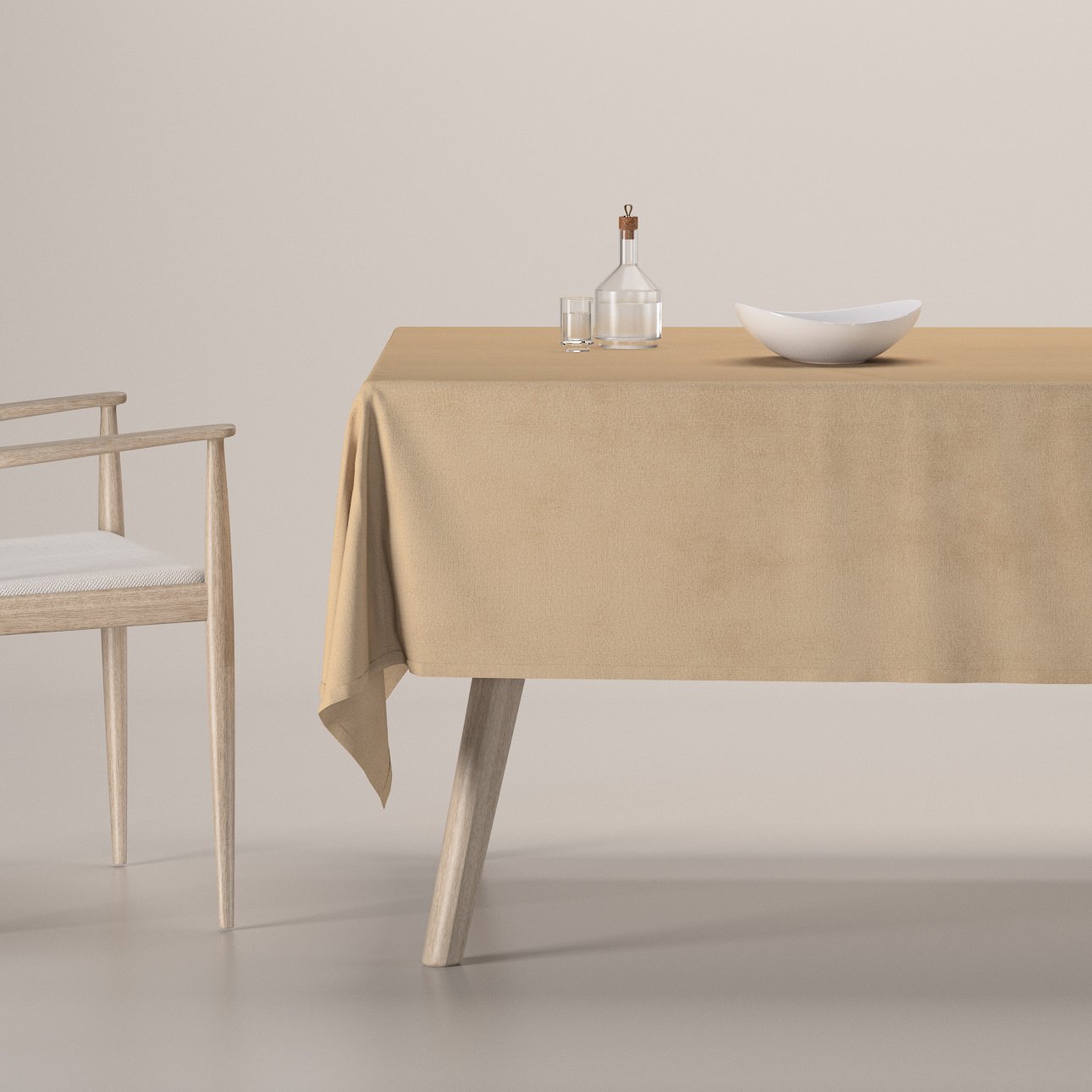 E-shop Dekoria Obrus na stôl obdĺžnikový, béžová, Crema, 180-47