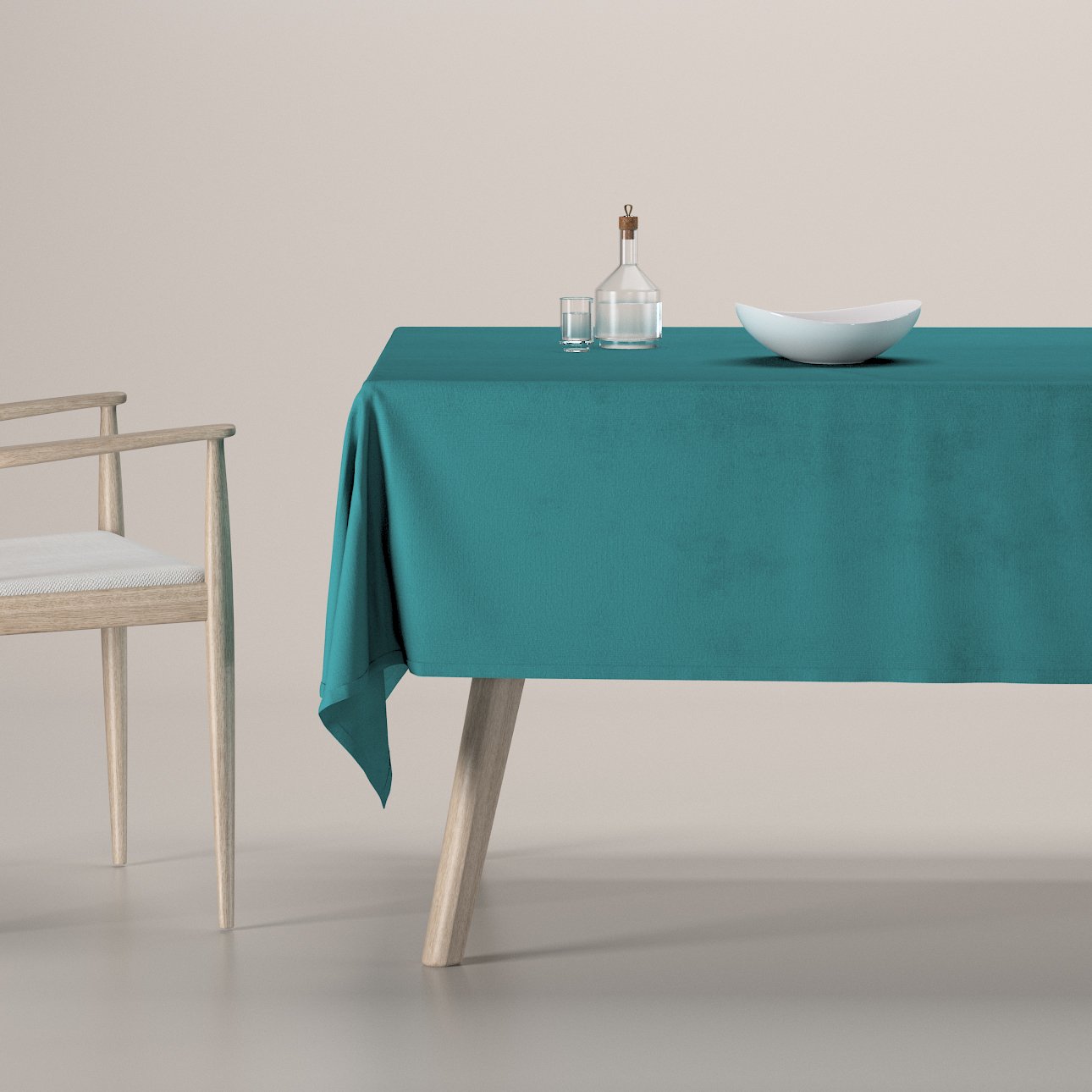 Dekoria Obrus na stôl obdĺžnikový, turkus, Crema, 178-10