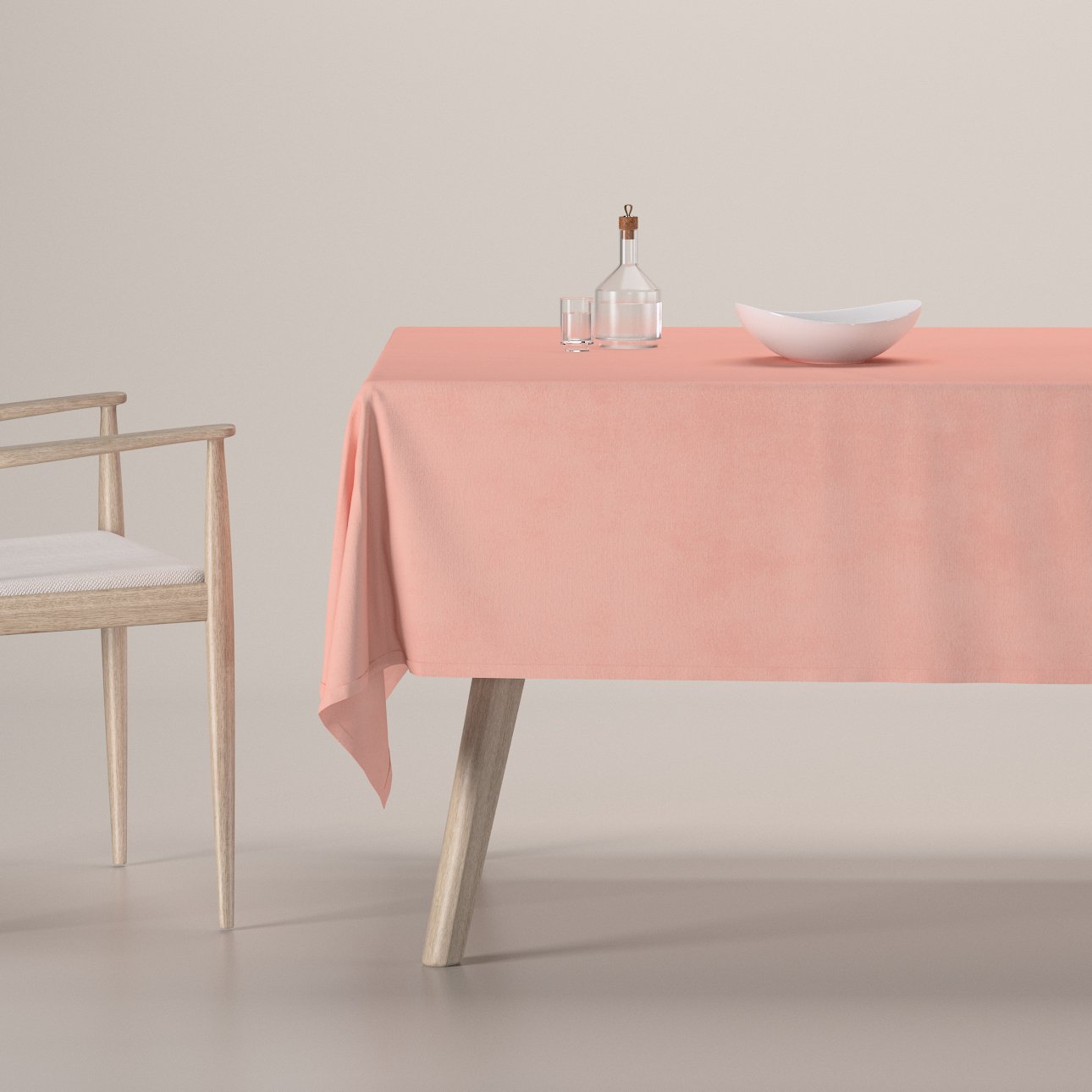 Dekoria Obrus na stôl obdĺžnikový, bledoružová, Crema, 177-77