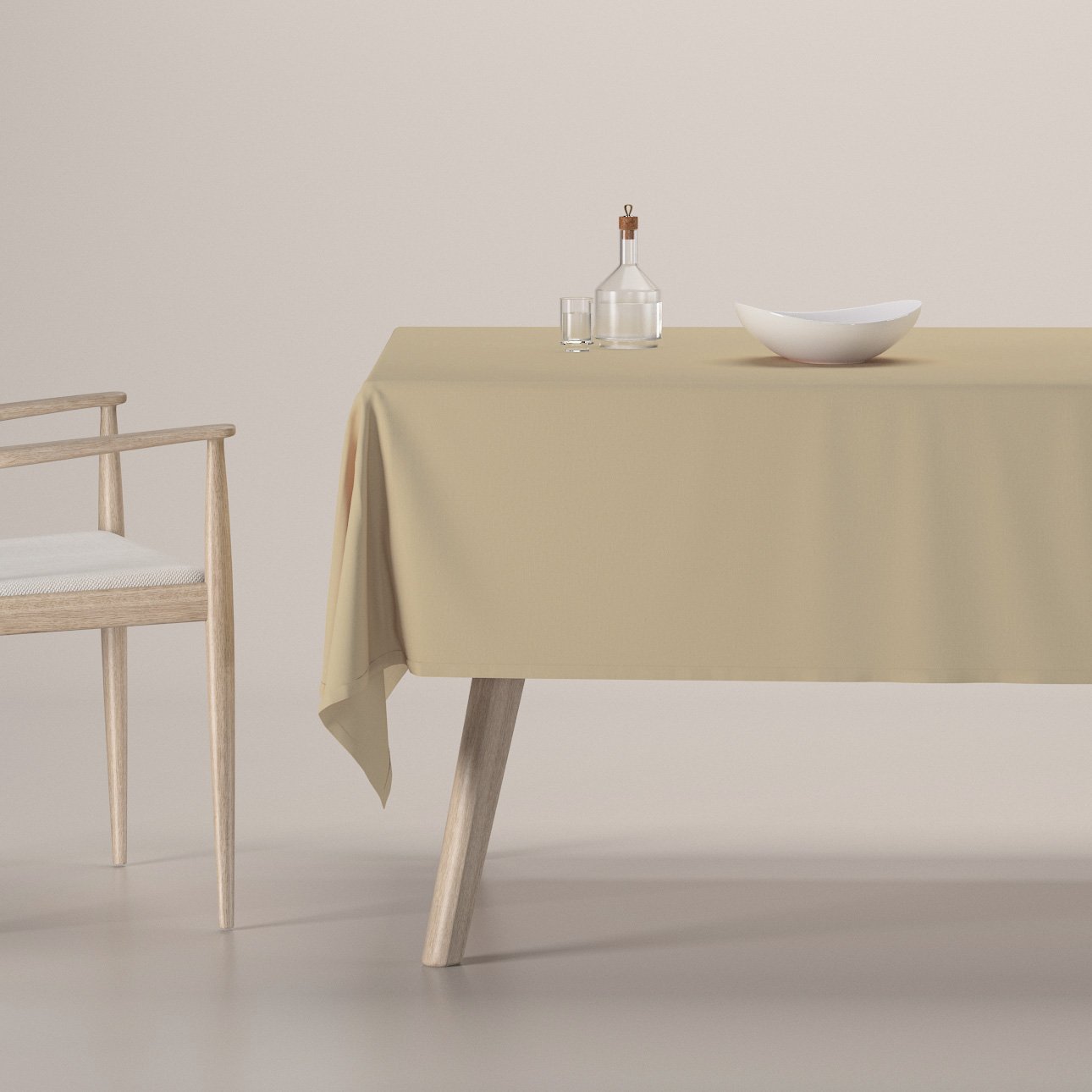 Dekoria Obrus na stôl obdĺžnikový, vanilka, Loneta, 133-03