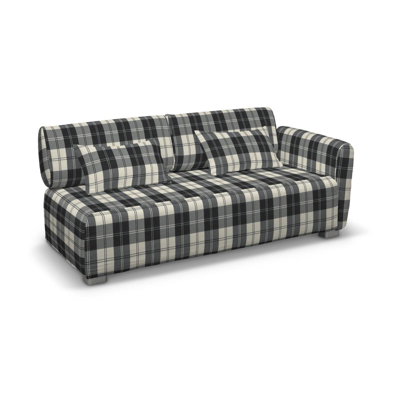 Black and white store plaid sofa