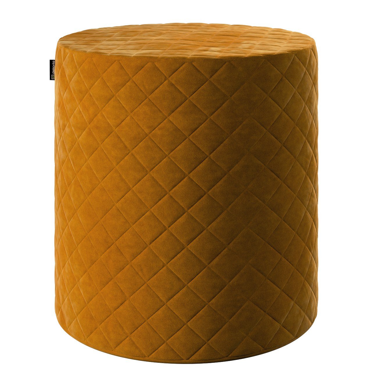 Washed velvet store pouf