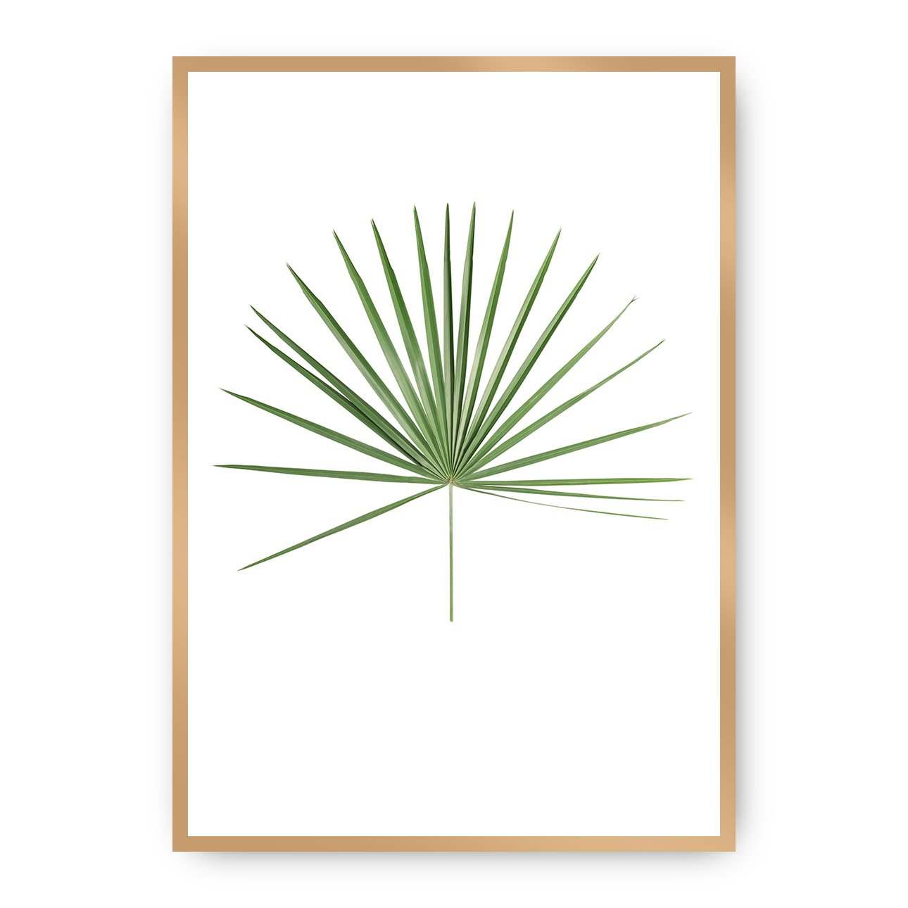 Dekoria Plakát Tropical Leaf Green, 21 x 30 cm, Vybrat rám: Zlatý