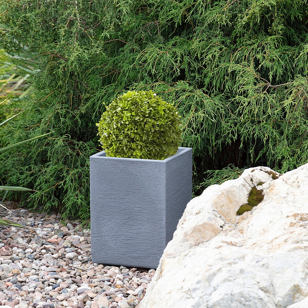 Cache-pot Cubus Grey 29 x 29 x 40 cm