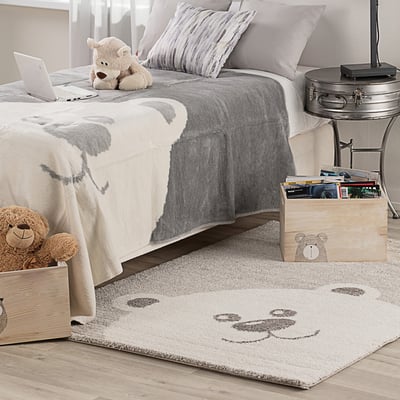 Teddy bear rug store grey